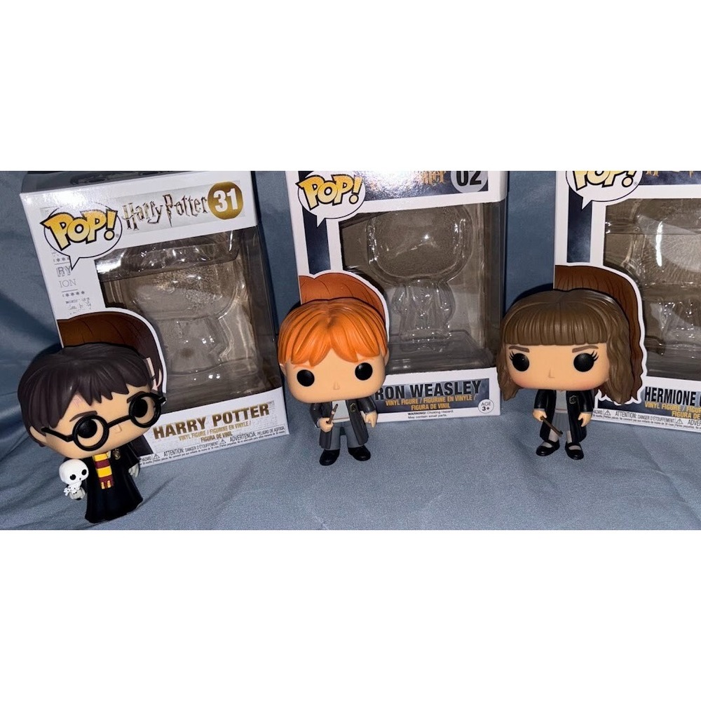 Funko Pop Vinyl Figure Bundle Harry Potter Ron Hermione 31 02 03 Set - Picture 2 of 11